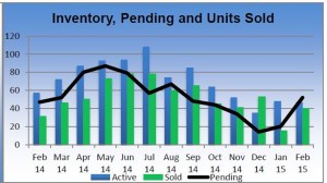 Inventory Pending and Units sold Feb 2014-2015 Big